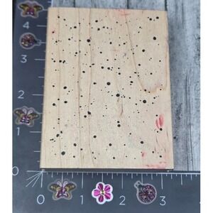 All Night Media Splatter Pattern 369J Background Design Rubber Stamp Wood #R85